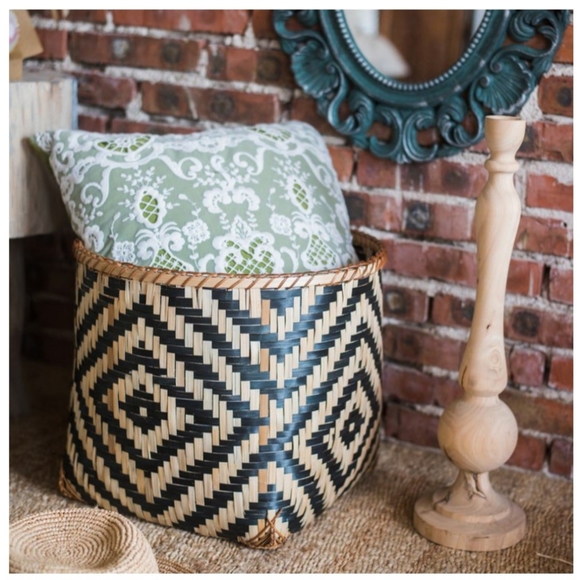 Artisan Oval Boho Basket - Picture 13 of 16